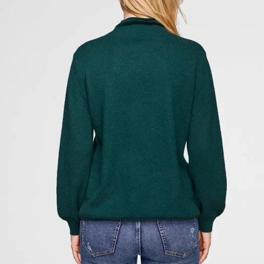 Blouson Sleeve Sweater (Pine Needle Heather)