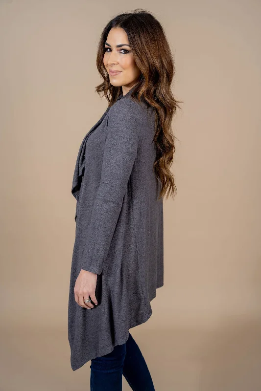 Button Accented Wrap Cardigan