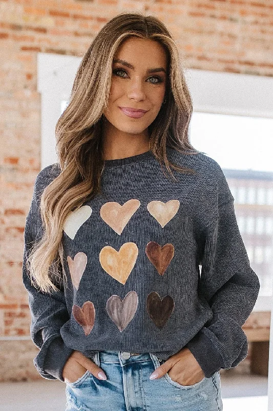 SALE - Carolyn Heart Graphic Sweatshirt | Size 2XL