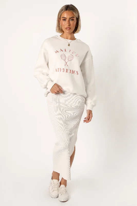 Cielo Malibu Athletics Sweatshirt - White