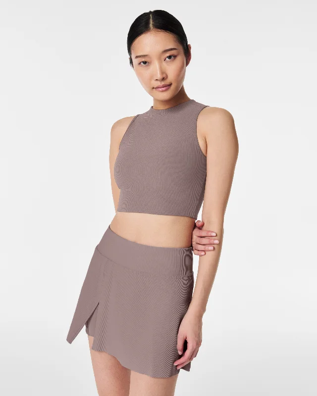 Contour Rib Mock Neck Crop Top