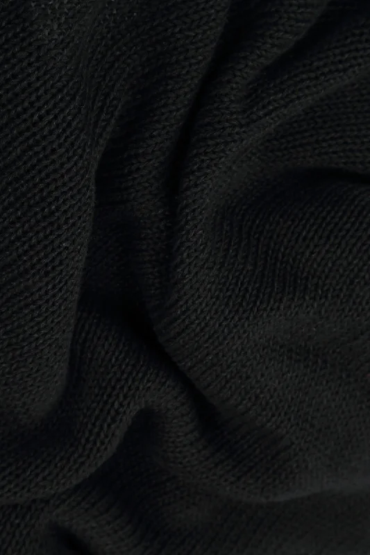 Cut Out Black Linen Jumper