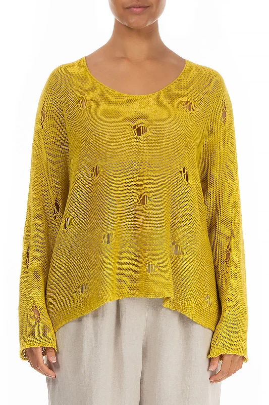 Cut Out Honey Linen Jumper