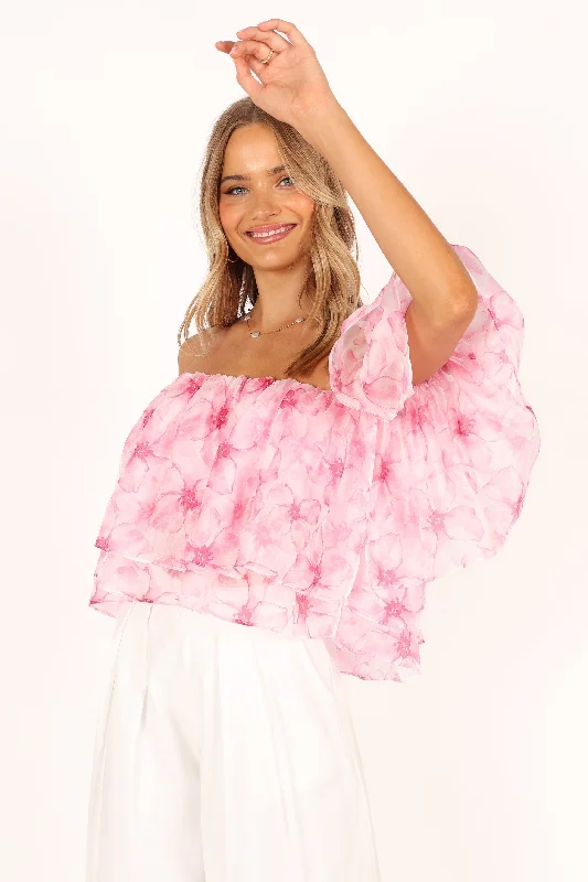 Deedi Off Shoulder Top - Pink