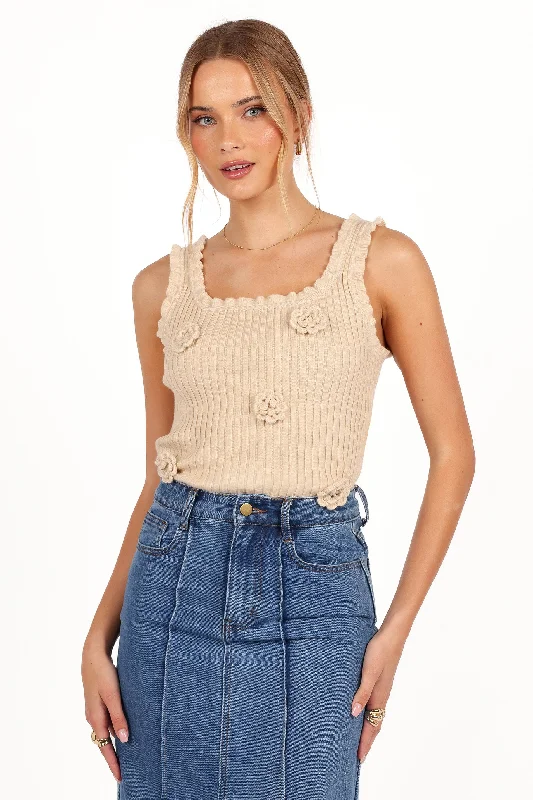 Erin Knit Top - Oatmeal