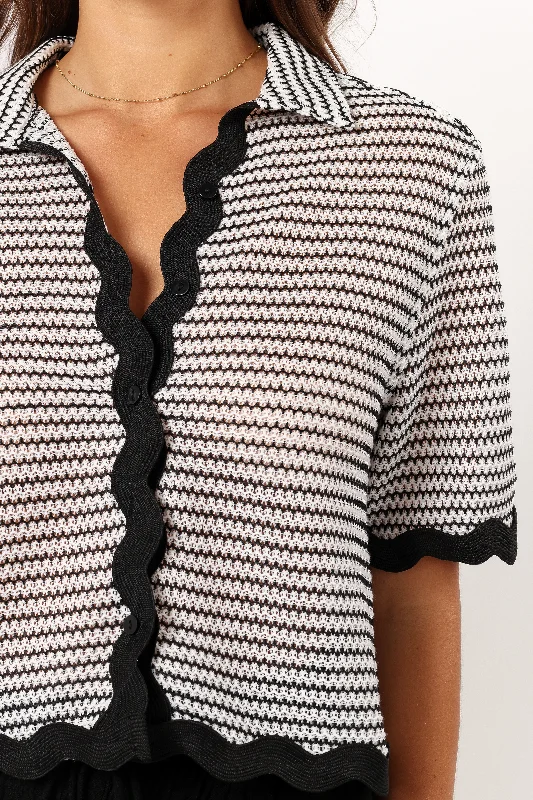 Giada Top - Black White