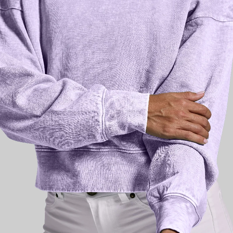 Good Karma Cropped Sweatshirt (Washed Orchid)