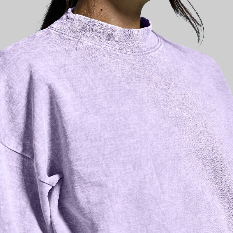 Good Karma Cropped Sweatshirt (Washed Orchid)