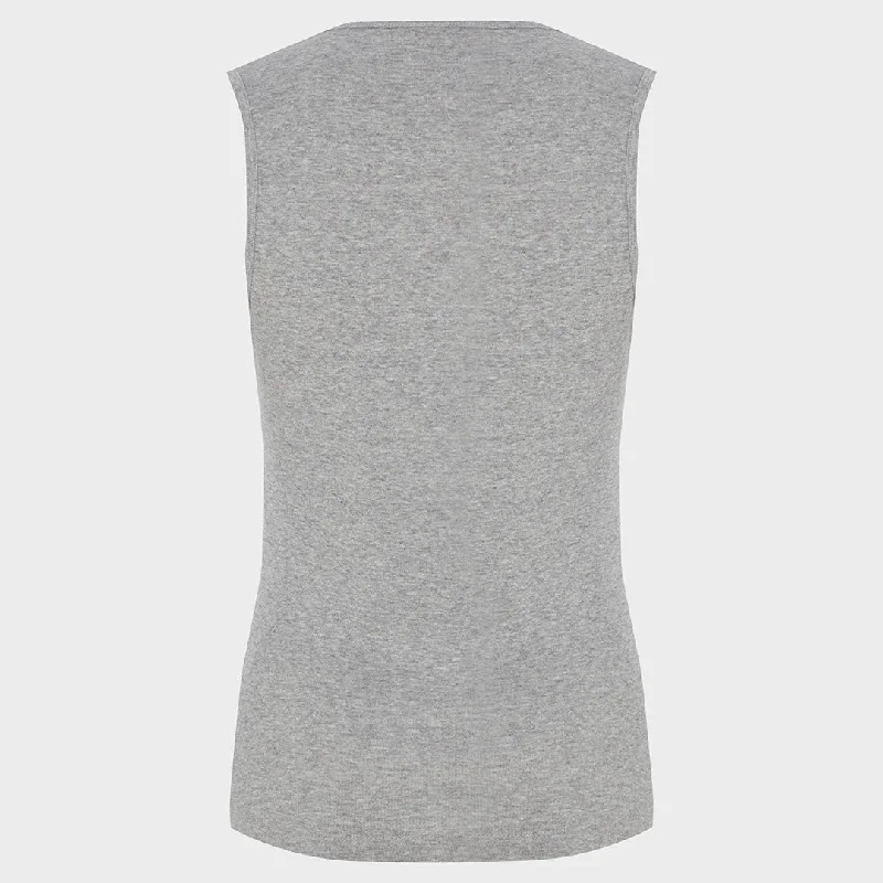 Ladies Crew Neck Vest - Grey