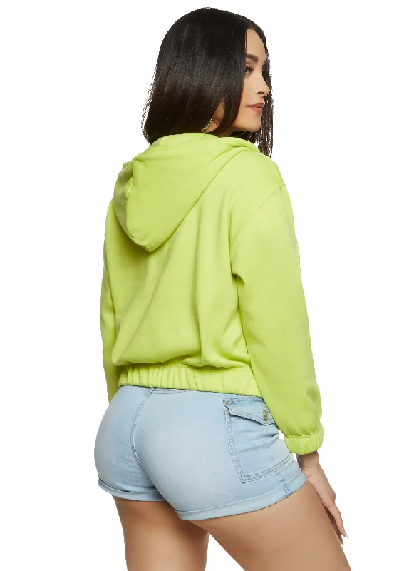 Iris Fleece Zip Front Hoodie