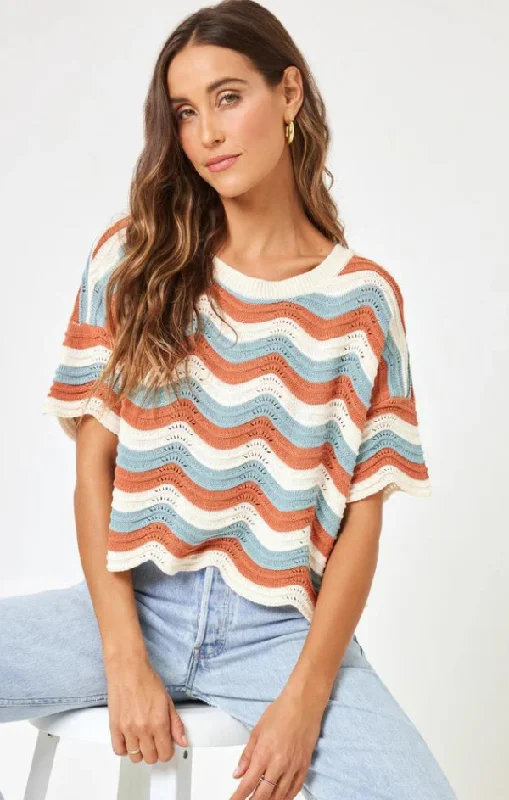 Make Waves Sweater in Del Mar Stripe