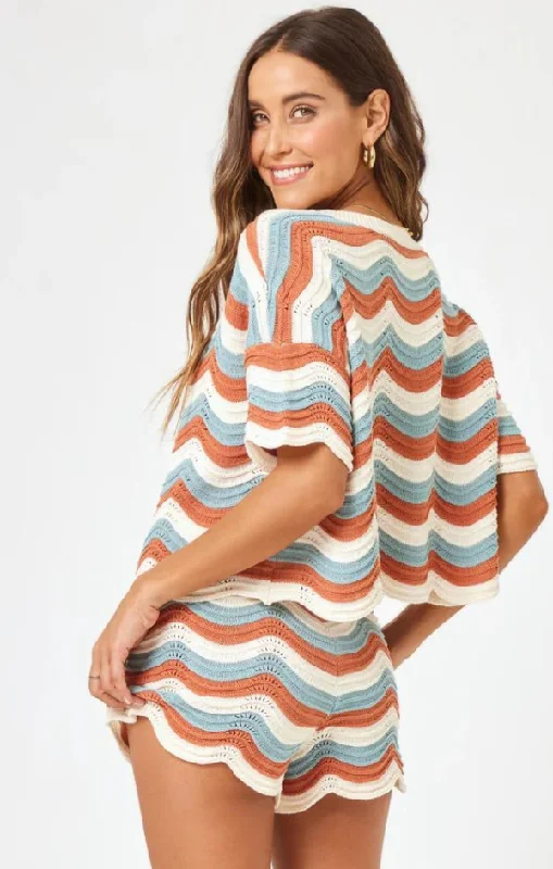 Make Waves Sweater in Del Mar Stripe