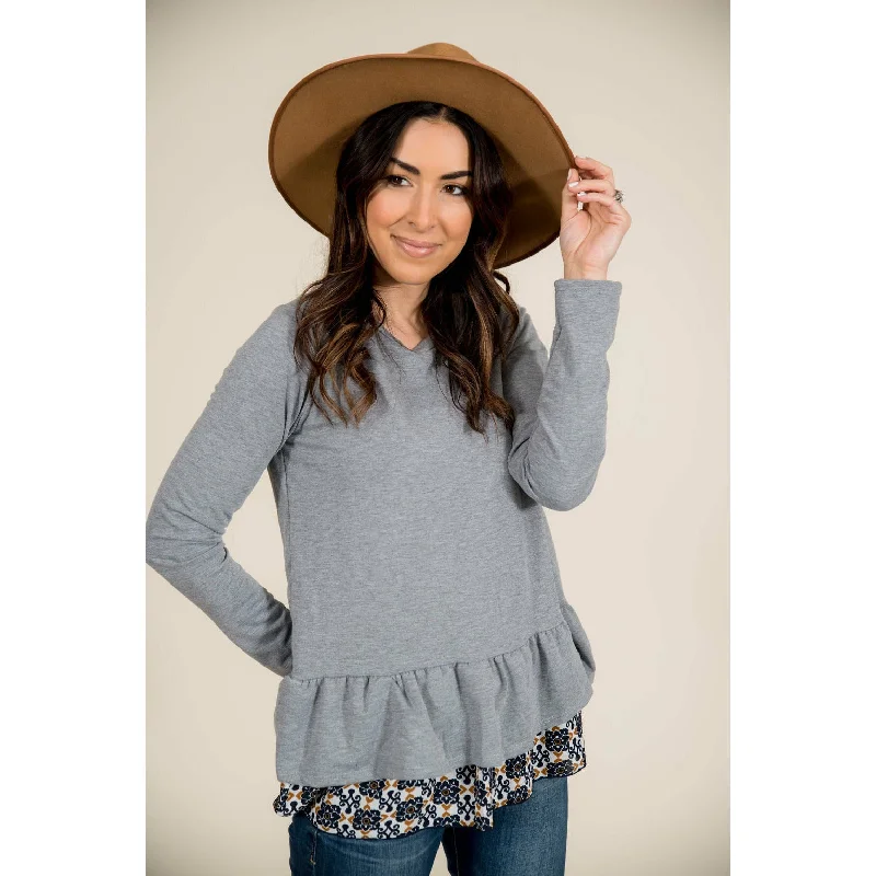 Medallion Bottom Sweatshirt Tee