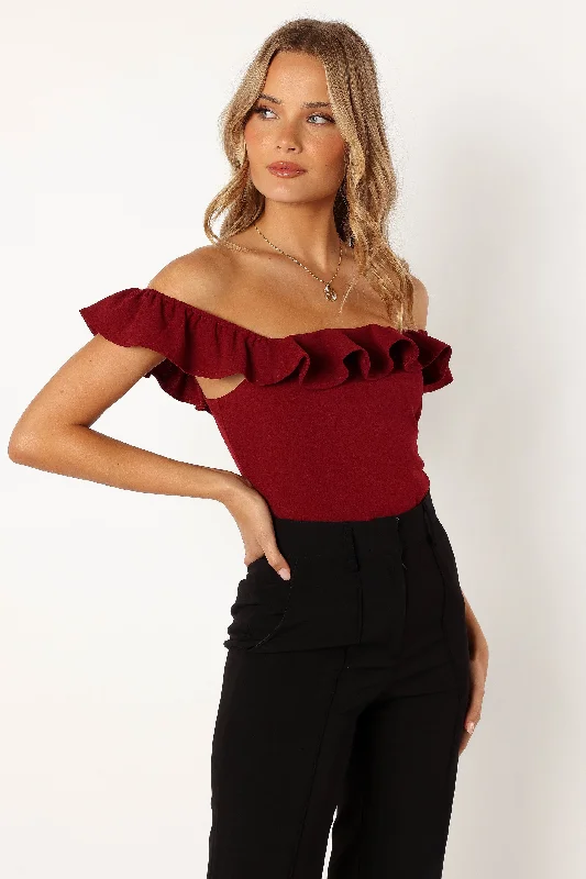 Mikaela Bodysuit - Dark Red