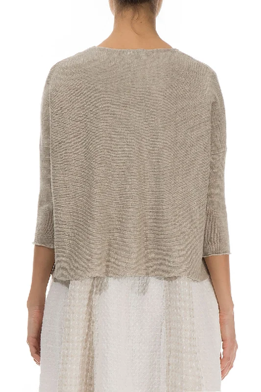 Minimalist Natural Linen Jumper