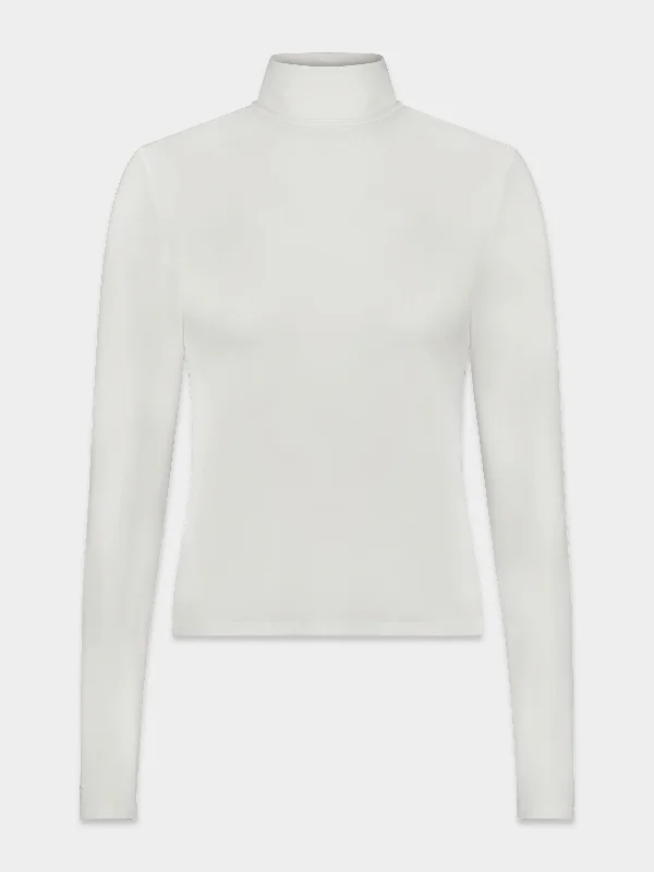 MODAL TURTLENECK LONG SLEEVE-CREAM