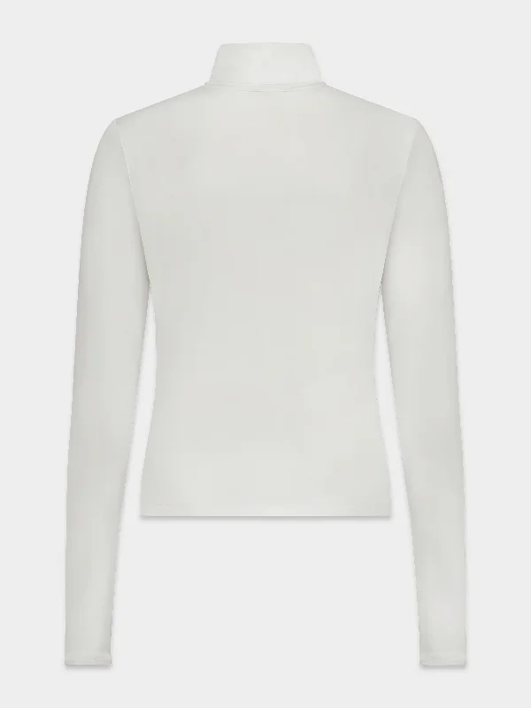 MODAL TURTLENECK LONG SLEEVE-CREAM