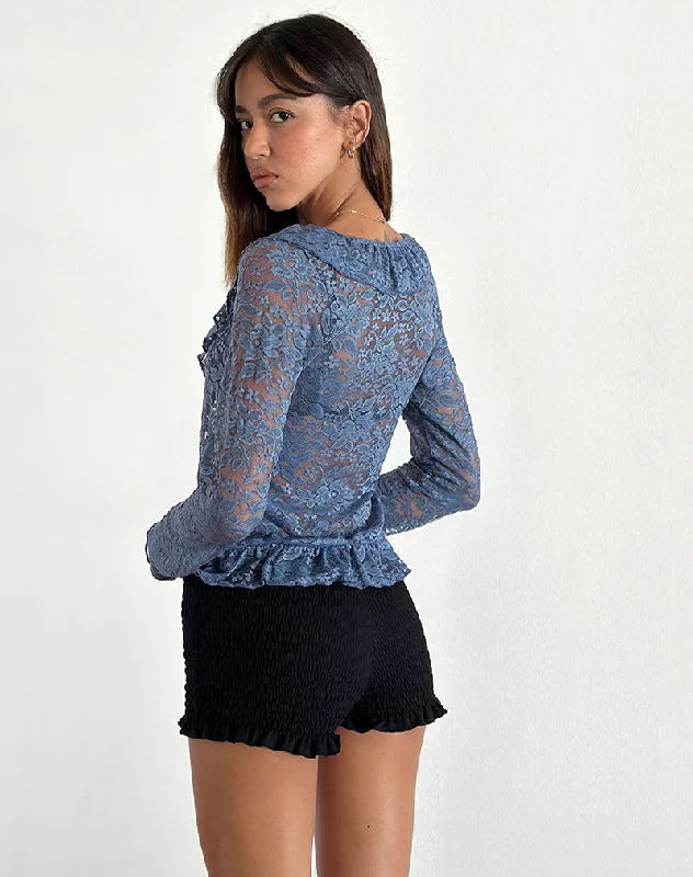 Noemi Cardi in Moonlight Blue Lace