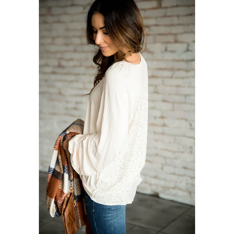 Speckled Back Dolman Tee