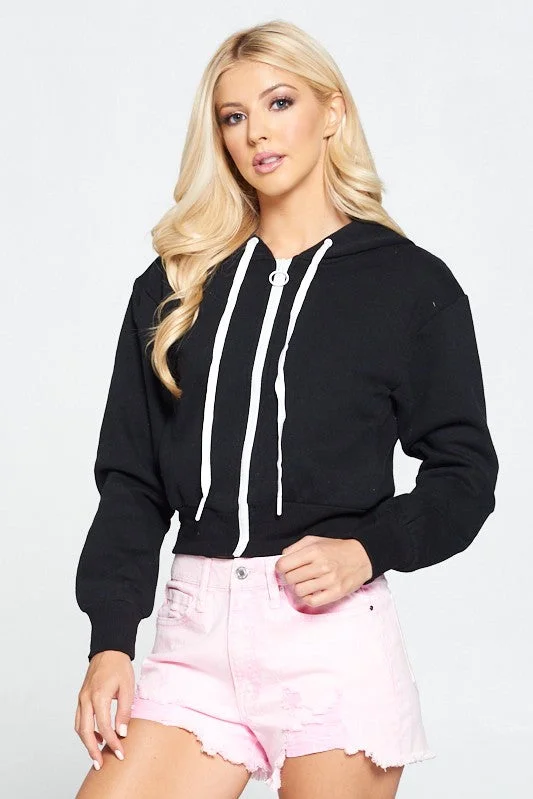 Sweatshirt With Contrast Zipper