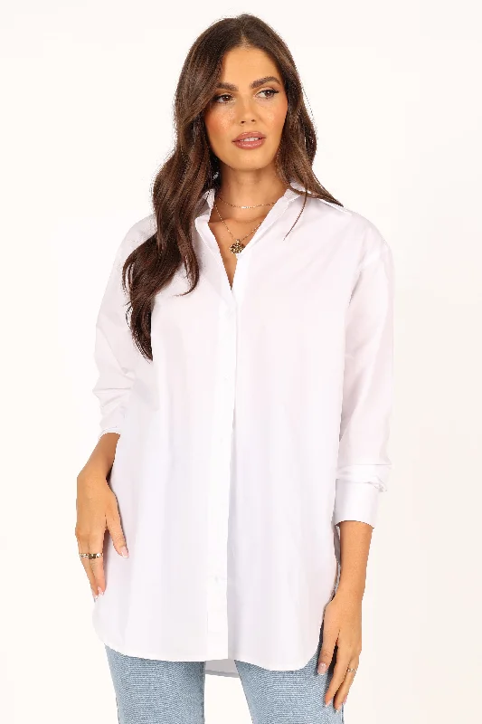 Tal Oversized Shirt - White