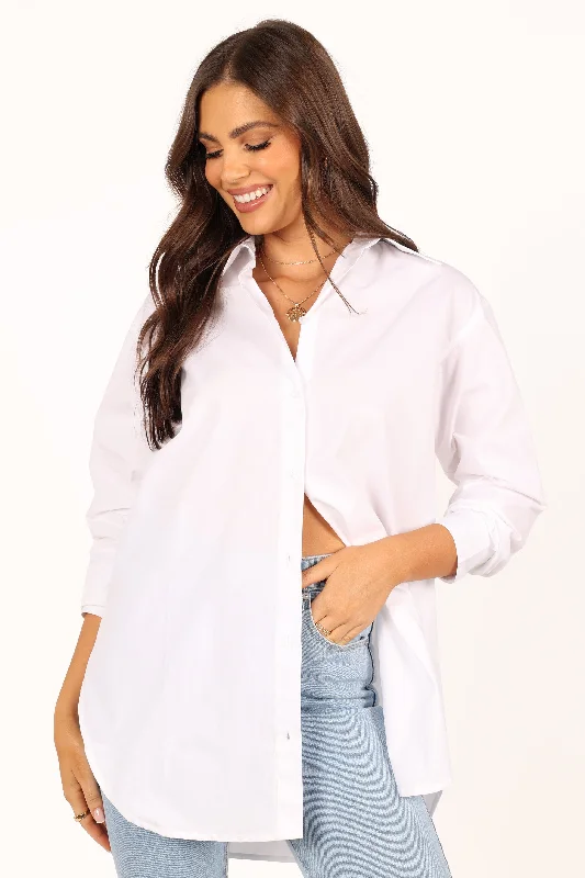 Tal Oversized Shirt - White