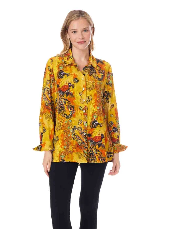 TENCEL™ Print ""Akai""  Print ""Loving"" Blouse