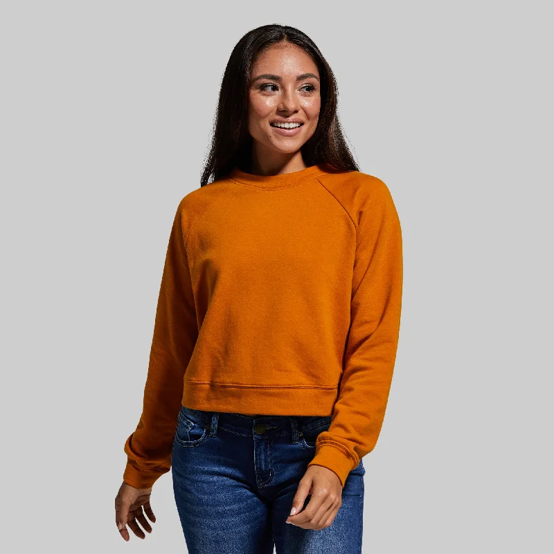 Unmatched Cropped Crew Sweatshirt (Honey Ginger)