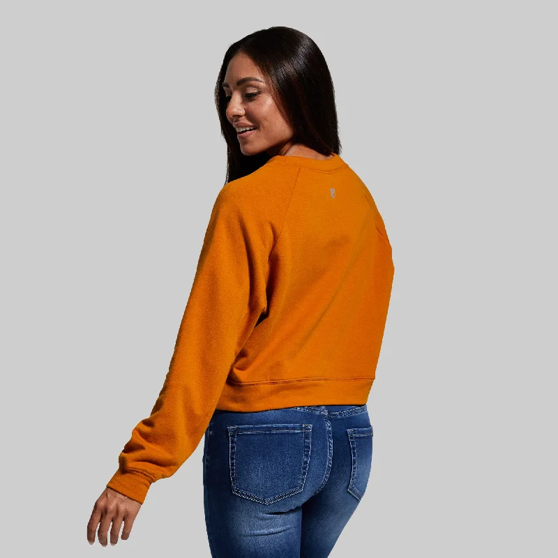 Unmatched Cropped Crew Sweatshirt (Honey Ginger)