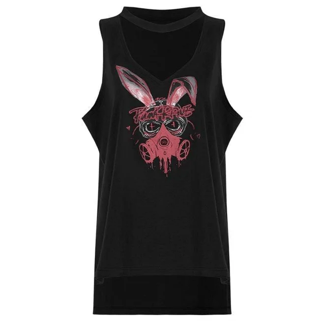 Women's Rabbit Printed Long Tank Tops