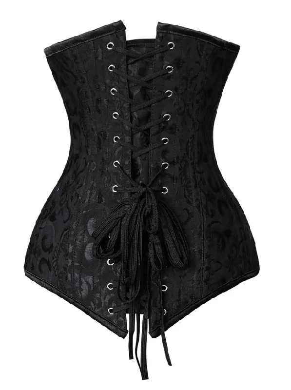 Women's 26 Steel Boned Brocade Underbust Waist Training Cincher Corset