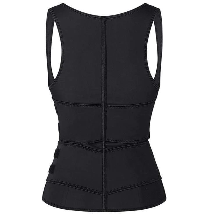 Women's Double Hook And Loop Front Zip Tank Underbust Corsets