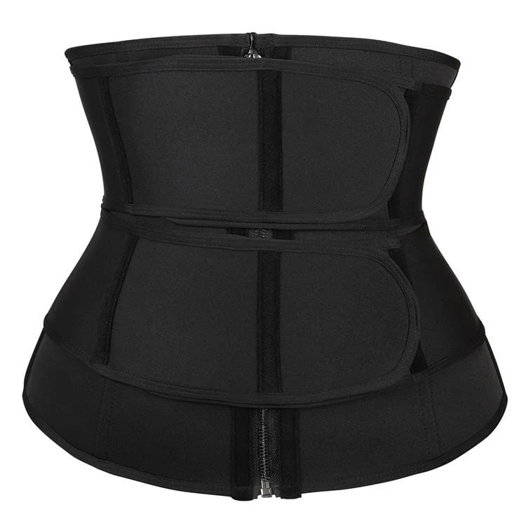 Women's Front Zip Double Hook And Loop Underbust Corsets