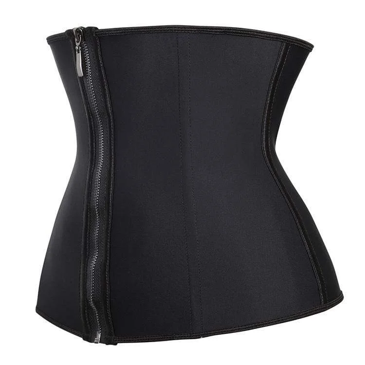 Women's Front Zip Latex Underbust Corsets