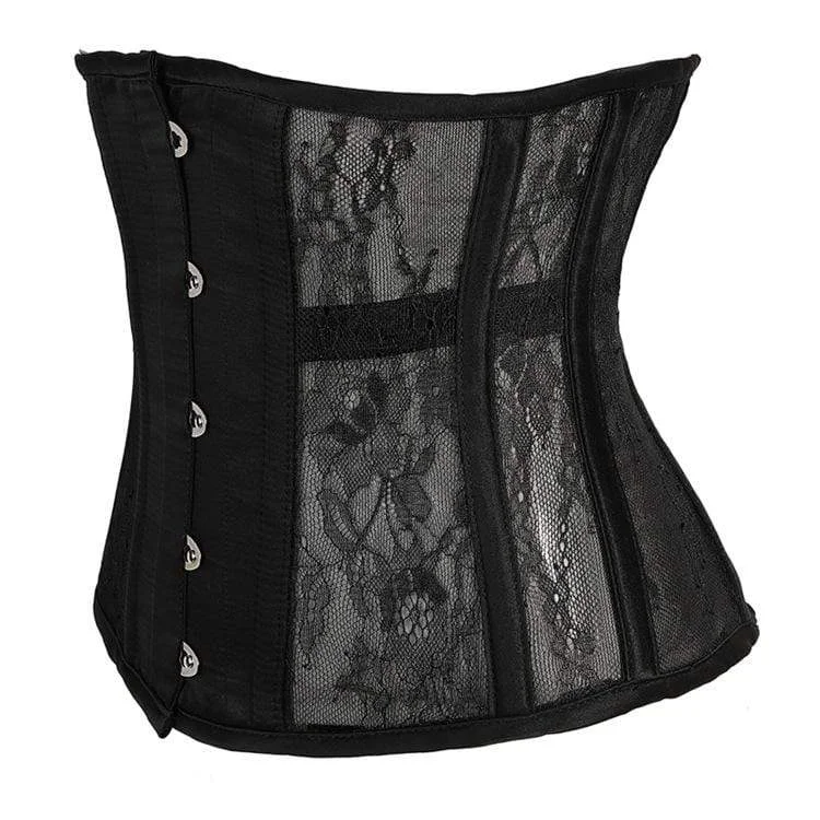 Women's Gothic  10-steel boned Mesh Underbust Corsets