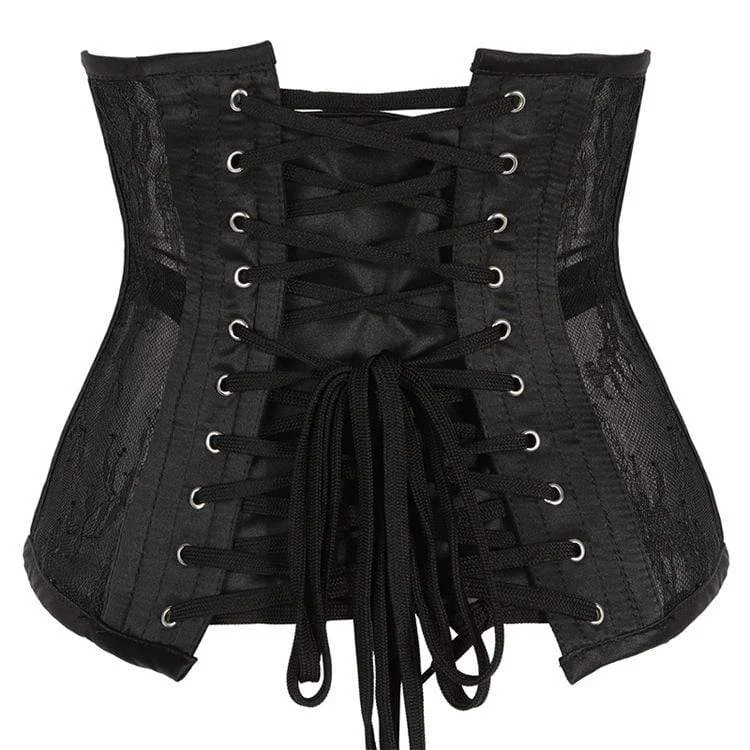 Women's Gothic  10-steel boned Mesh Underbust Corsets