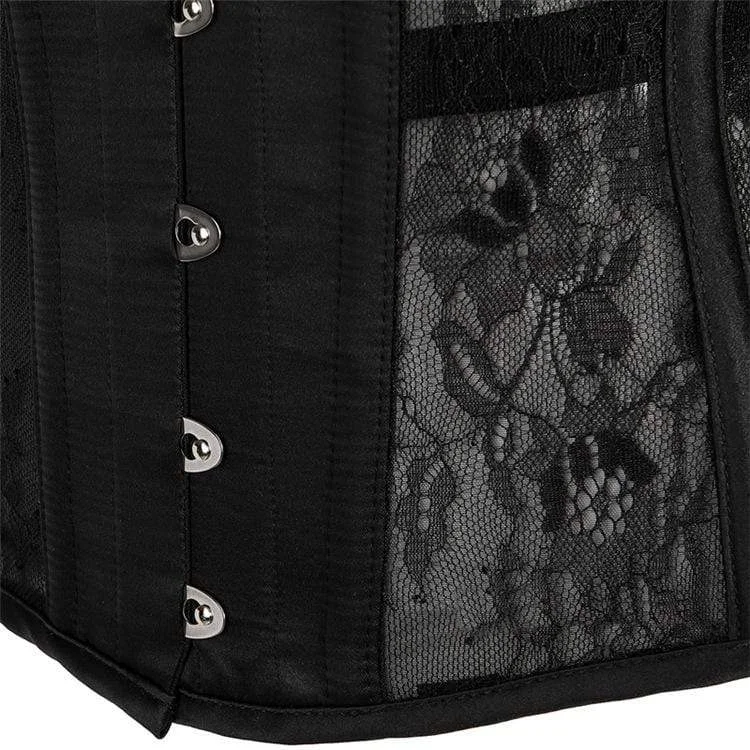 Women's Gothic  10-steel boned Mesh Underbust Corsets