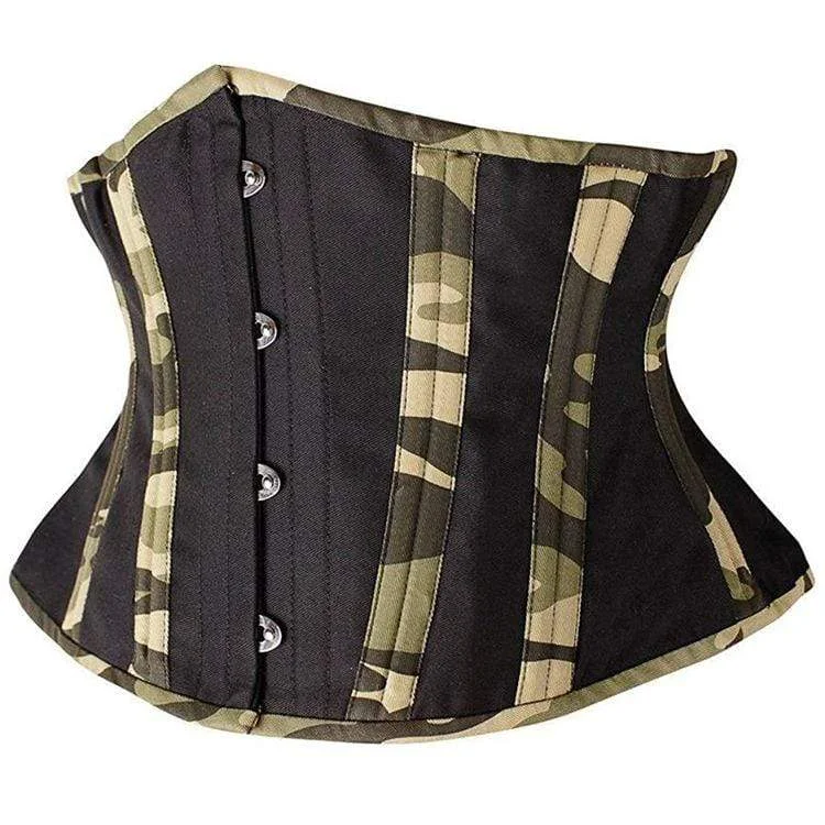 Women's Gothic Camouflage Striped Underbust Corsets