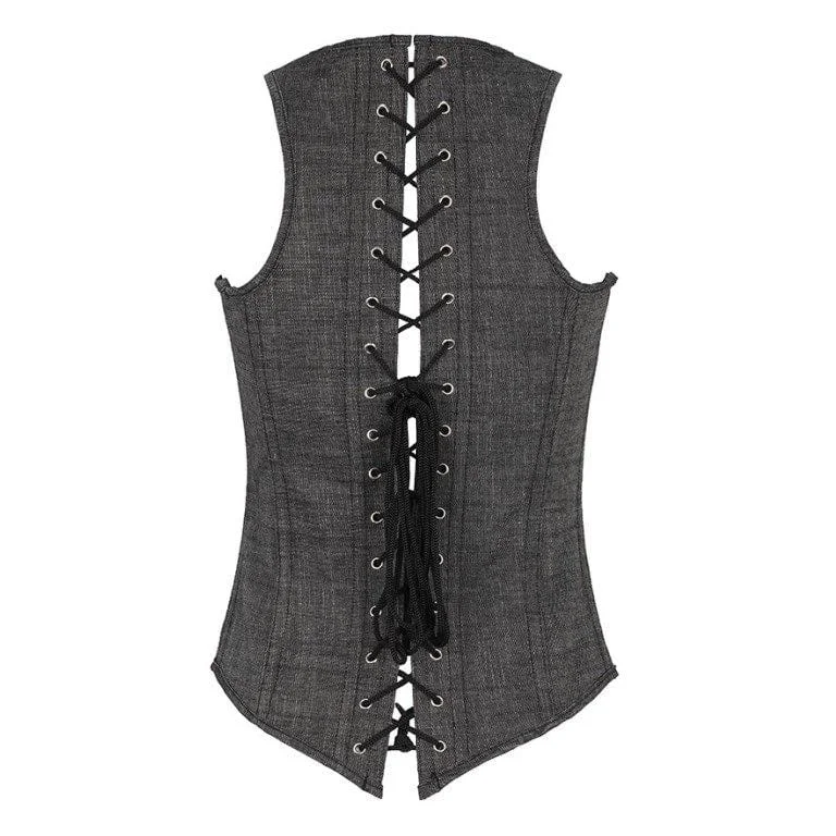 Women's Gothic Denim Underbust Corsets