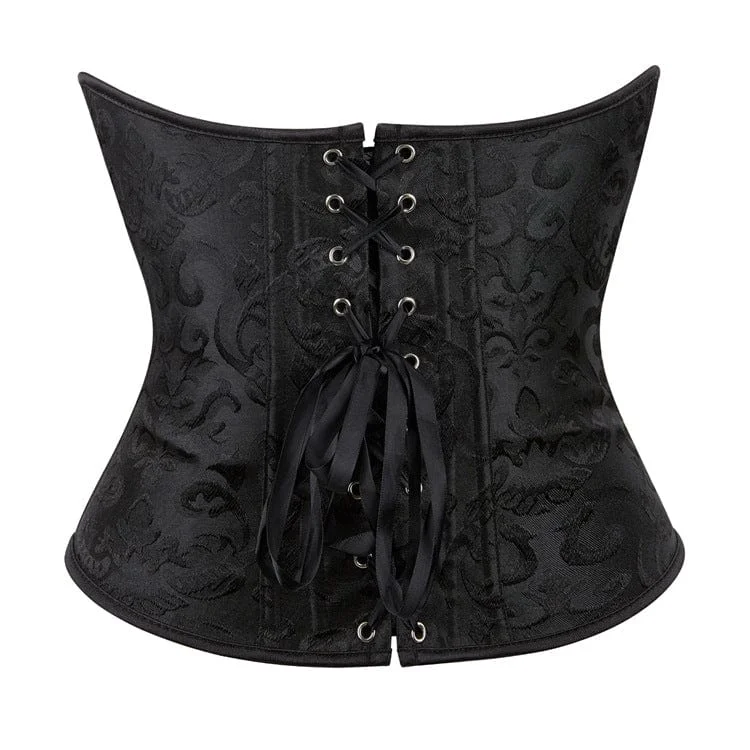 Women's Gothic Embossing Lace-up Underbust Corset