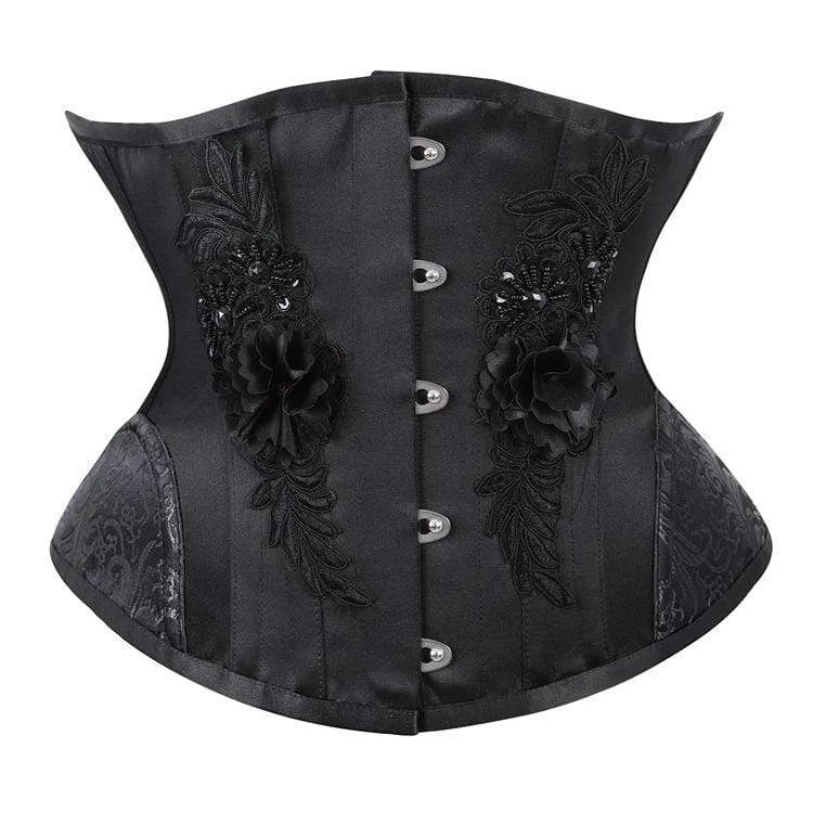 Women's Gothic Floral Lace Underbust Corsets