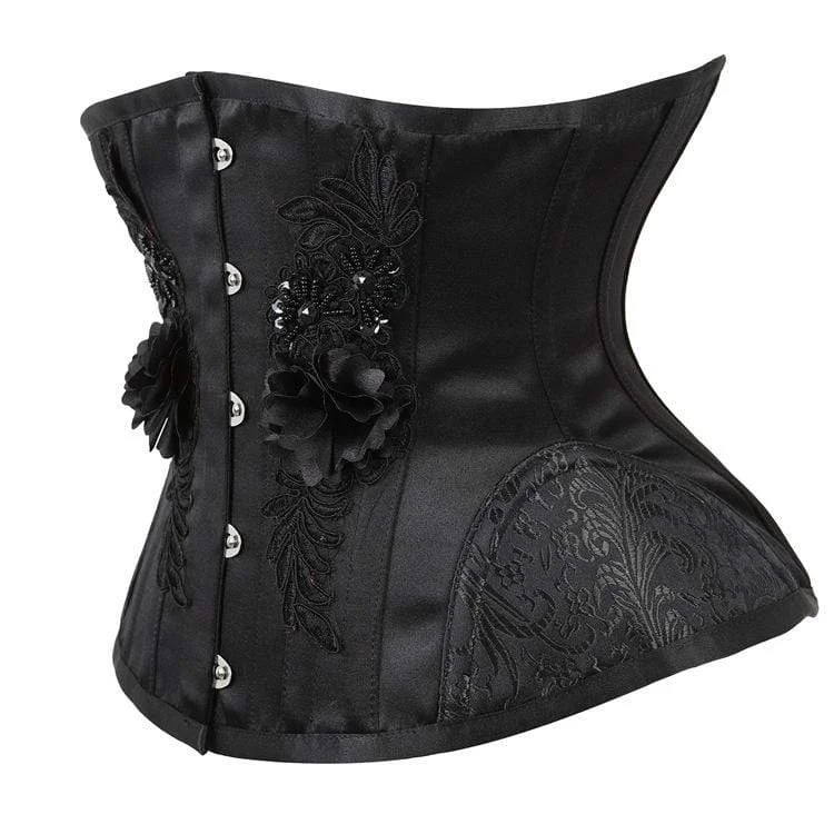 Women's Gothic Floral Lace Underbust Corsets