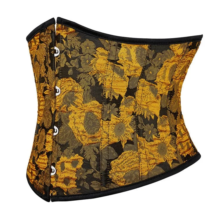 Women's Gothic Floral Printed Underbust Corset