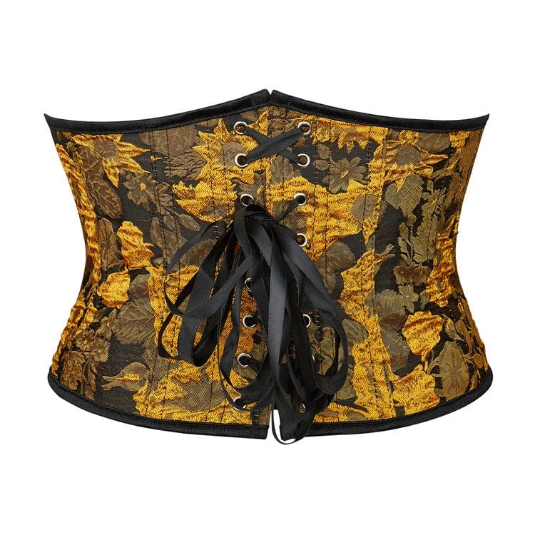 Women's Gothic Floral Printed Underbust Corset