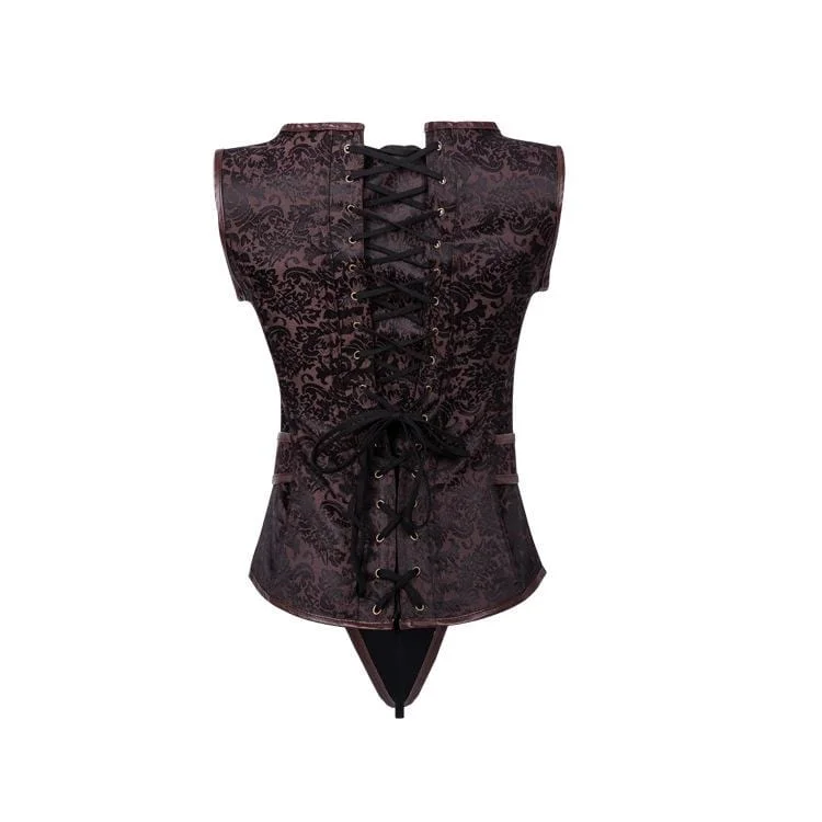 Women's Gothic Front Zip Belt Underbust Corsets