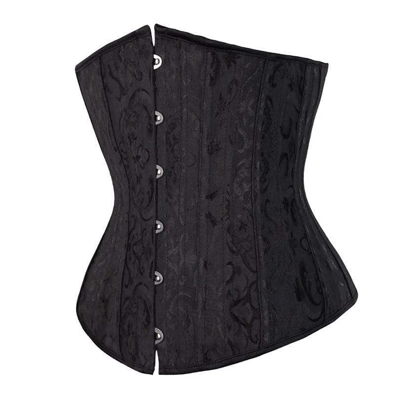 Women's Gothic Jacquard 26-steel boned Underbust Corsets