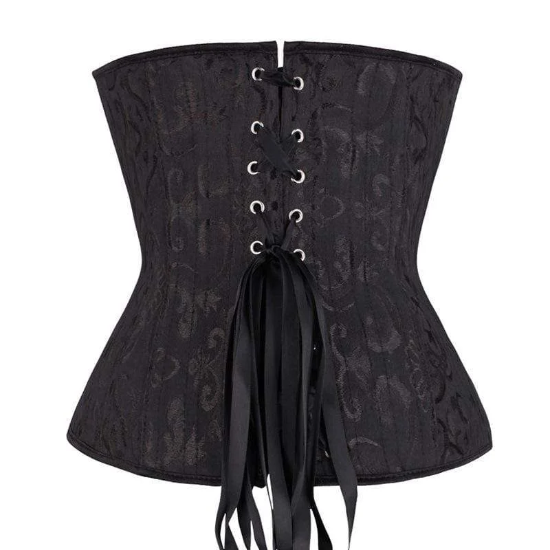 Women's Gothic Jacquard 26-steel boned Underbust Corsets