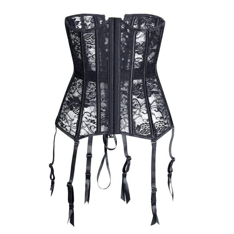 Women's Gothic Lace Sheer Underbust Corset