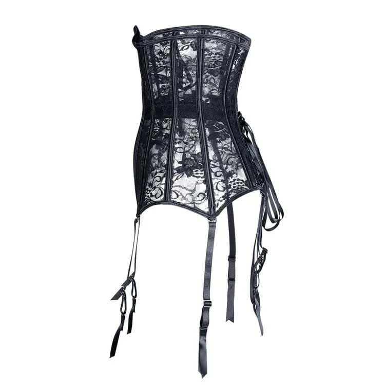 Women's Gothic Lace Sheer Underbust Corset