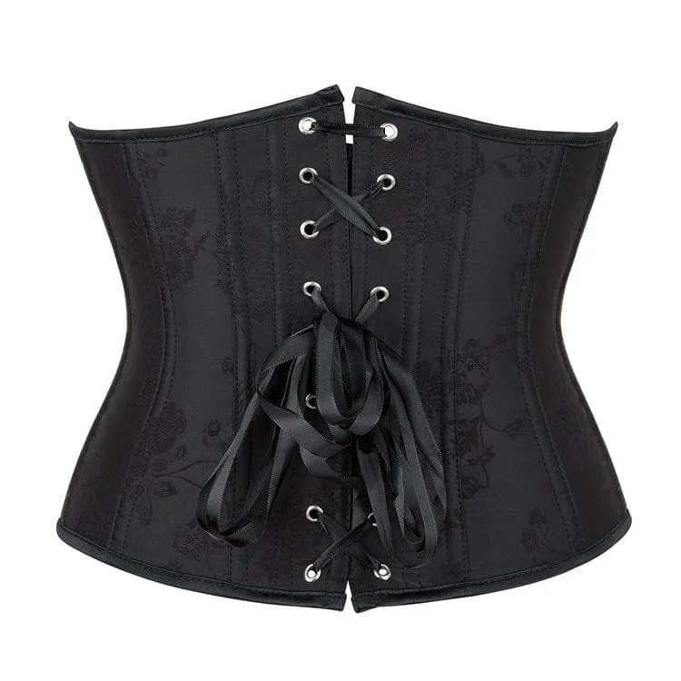 Women's Gothic Lace-up Floral Printed Underbust Corset